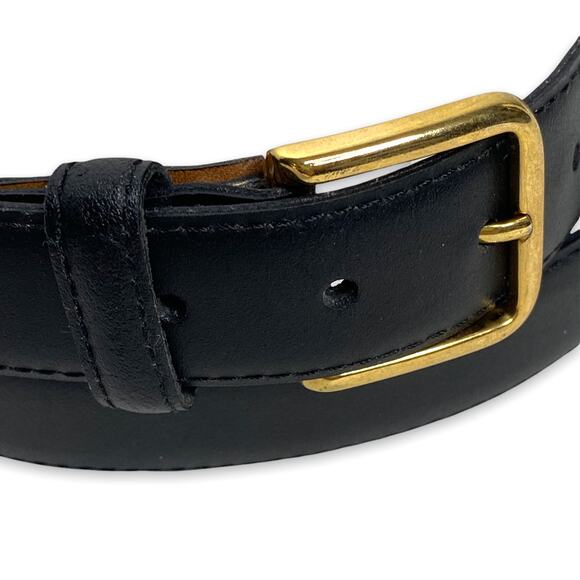 Men's Black Italian Spilt Cowhide Belt USA 44/110 - Picture 2 of 4